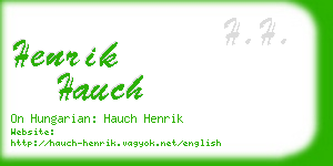 henrik hauch business card